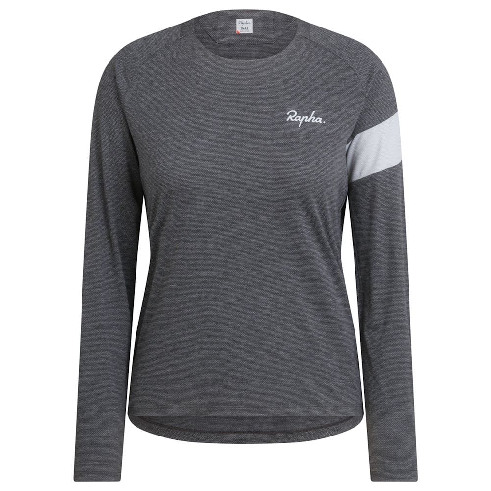 Women's Trail Long Sleeve Technical T-shirt, Grey/Light Grey